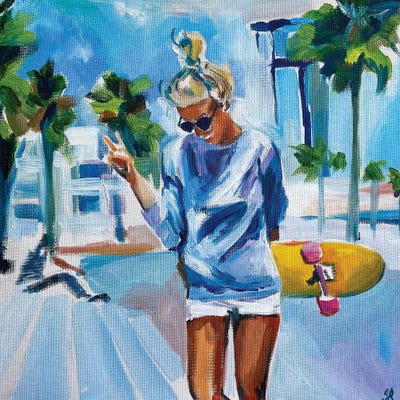 Summer Vibes by Sasha Robinson framed canvas print