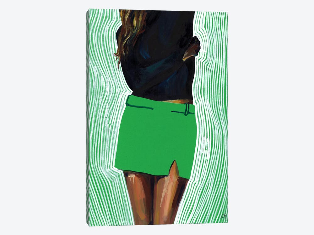 Girl In Green Short Skirt by Sasha Robinson 1-piece Canvas Artwork