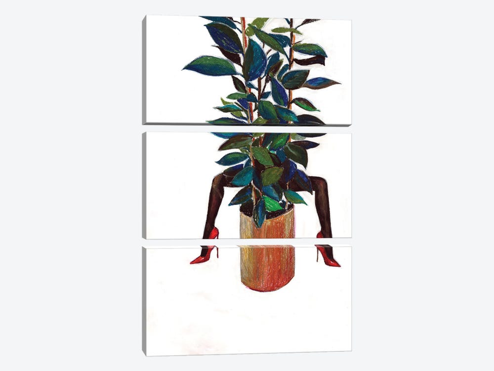 Green Home Plant by Sasha Robinson 3-piece Canvas Art Print