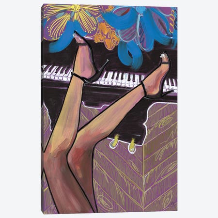 Piano Girl Canvas Print #SRB158} by Sasha Robinson Canvas Art Print