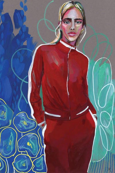 Red Jacket Girl by Sasha Robinson multi panel art