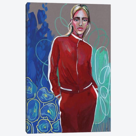 Red Jacket Girl Canvas Print #SRB159} by Sasha Robinson Canvas Print