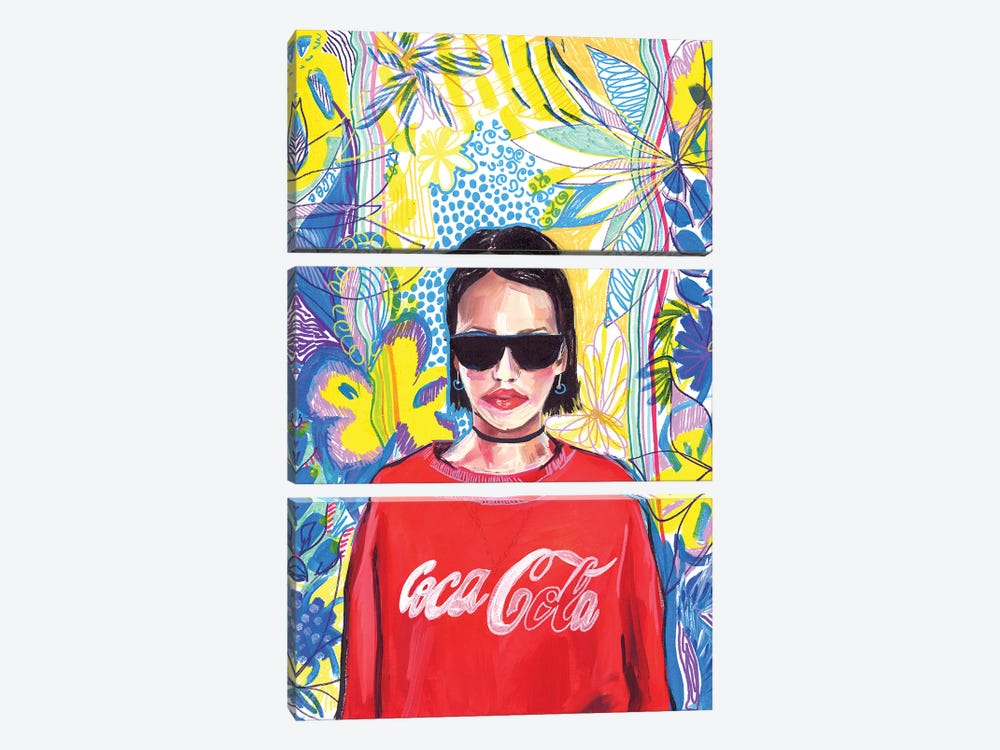 Coca Cola Girl by Sasha Robinson 3-piece Canvas Art Print