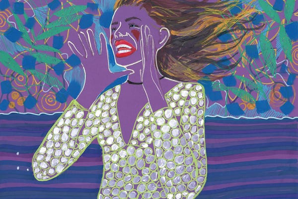 Graphic Fashion: Very Peri Flowers by Sasha Robinson