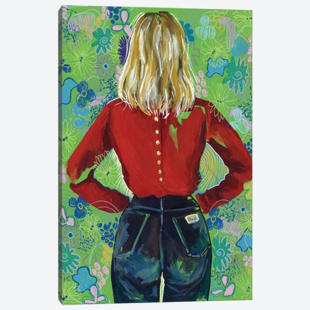 Turn Back Girl Canvas Print #SRB165} by Sasha Robinson Art Print
