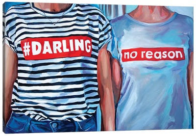 Darling, No Reason Canvas Art Print - Sasha Robinson