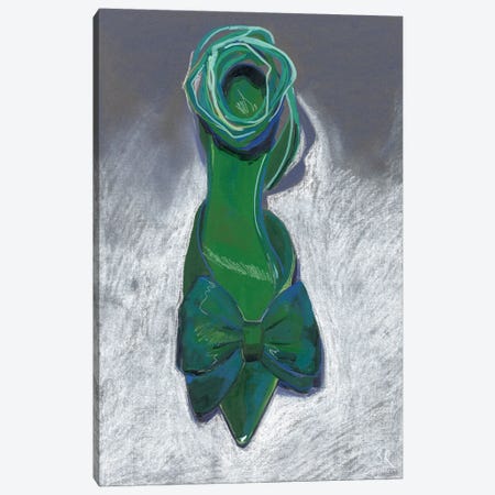 Green Shoe Canvas Print #SRB183} by Sasha Robinson Canvas Art