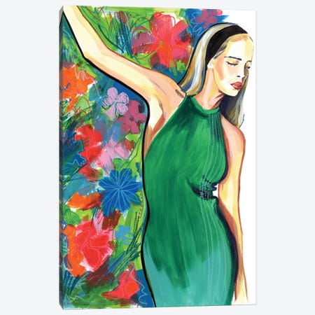 Flower Blossom Girl Canvas Print #SRB190} by Sasha Robinson Art Print