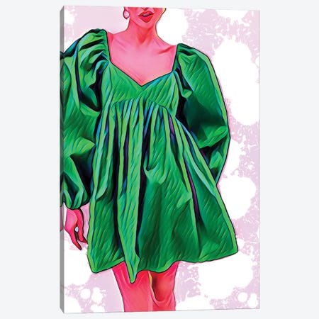 Green Grass Dress Canvas Print #SRB193} by Sasha Robinson Art Print