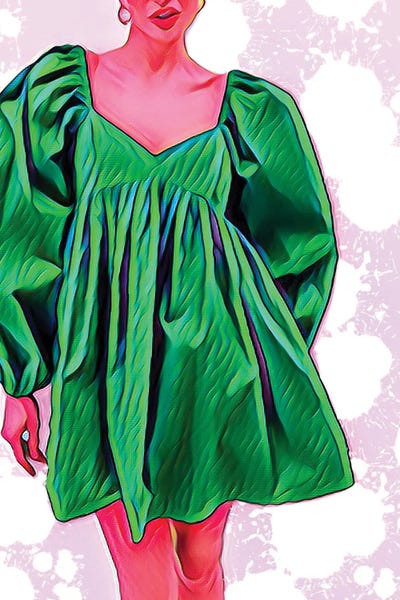 Graphic Fashion: Green Grass Dress by Sasha Robinson