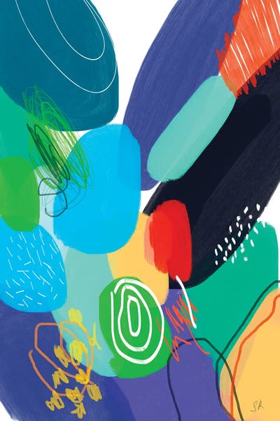 Circular Abstract: Rhythmic Dance Very Purple Abstract by Sasha Robinson