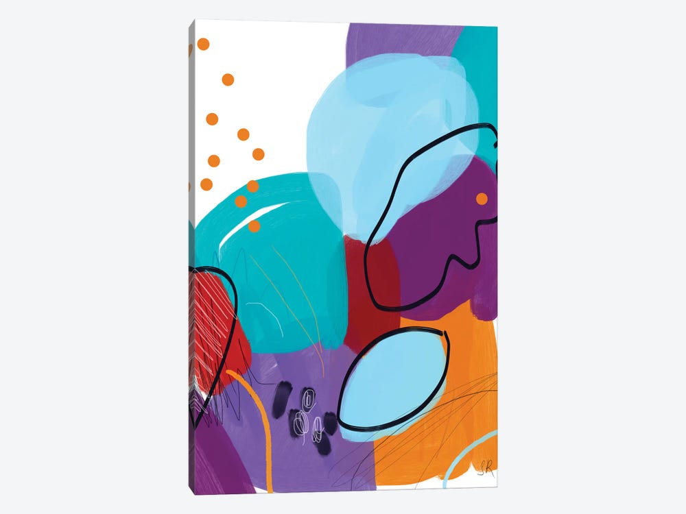 Orange Joy And Cerulean Skies Abstract by Sasha Robinson 1-piece Canvas Print