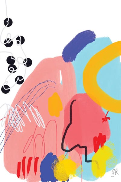 Impressionist Landscape Reflecting On Blue And Salmon by Sasha Robinson canvas print