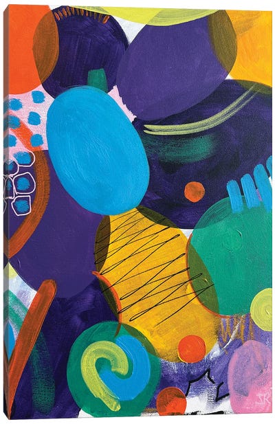 Blue And Green Modern Abstract Canvas Art Print - Sasha Robinson