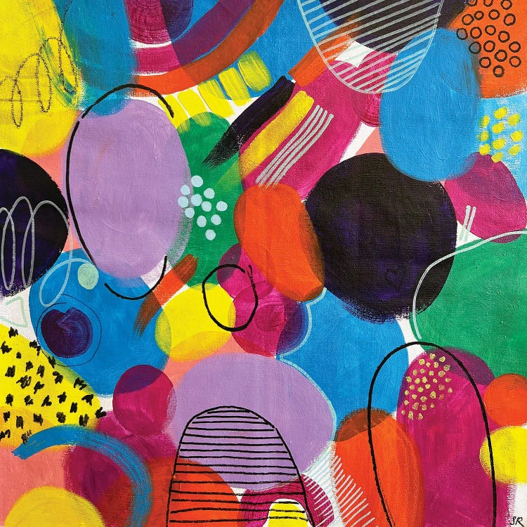 Circle Abstract Blue And Yellow by Sasha Robinson wall art