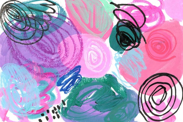 Sasha Robinson: Abstract Peonies Painting by Sasha Robinson