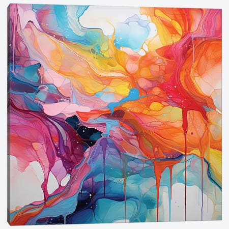Colorful Abstract Canvas Print #SRB240} by Sasha Robinson Art Print