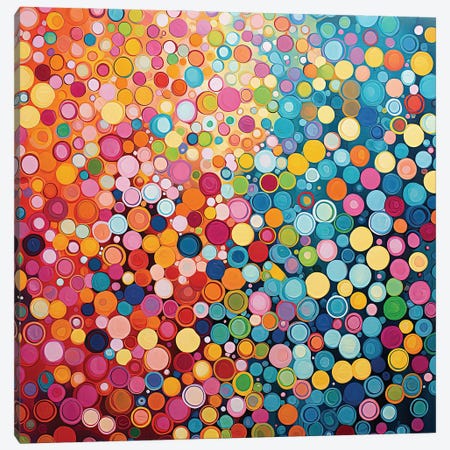 Bright Dots Canvas Print #SRB248} by Sasha Robinson Canvas Art Print
