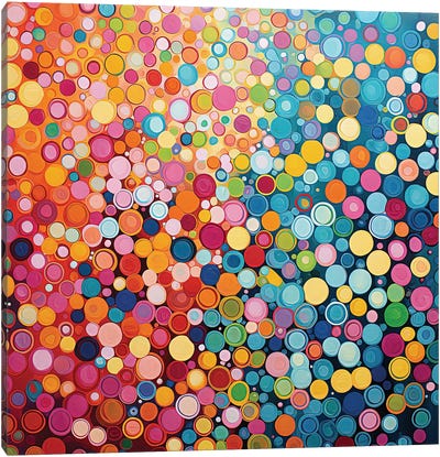Bright Dots Canvas Art Print - Sasha Robinson
