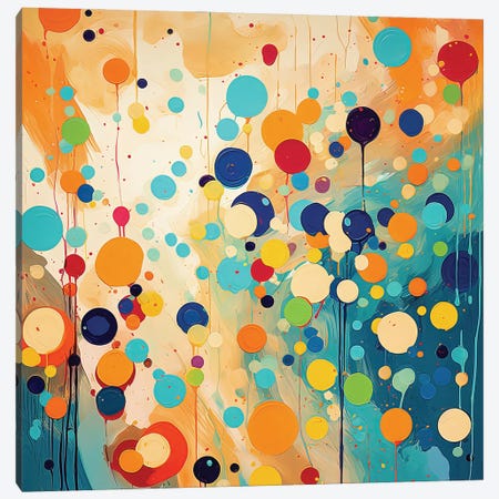 Yellow And Blue Abstract Canvas Print #SRB255} by Sasha Robinson Canvas Print