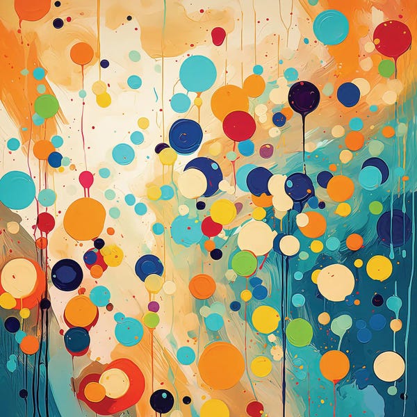 Sasha Robinson: Yellow And Blue Abstract by Sasha Robinson