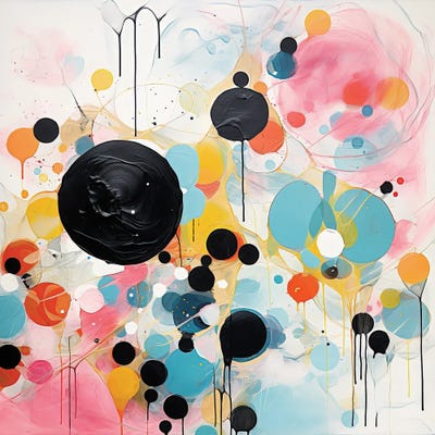 Abstract With One Black Dot by Sasha Robinson canvas print