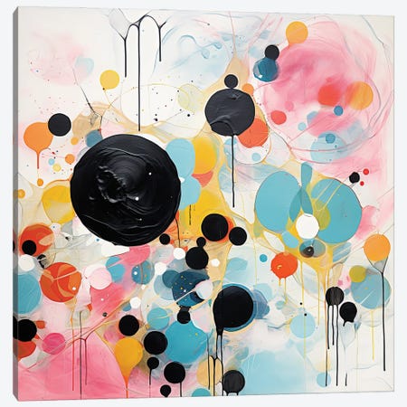 Abstract With One Black Dot Canvas Print #SRB256} by Sasha Robinson Canvas Art Print