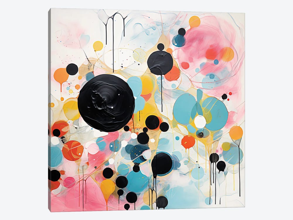 Abstract With One Black Dot by Sasha Robinson 1-piece Canvas Artwork