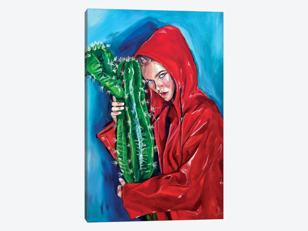 Girl With Cactus by Sasha Robinson 1-piece Canvas Print
