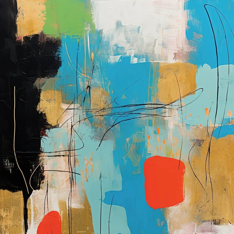 Cerulean Blue And Black by Sasha Robinson wall art