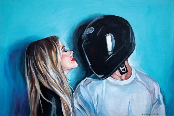Romantic Bedroom (Couples): Helmet by Sasha Robinson