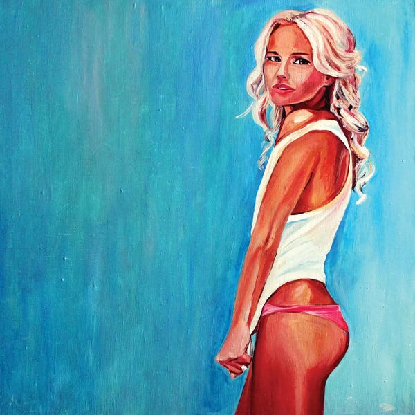 Women's Tops: Azure Tenderness by Sasha Robinson