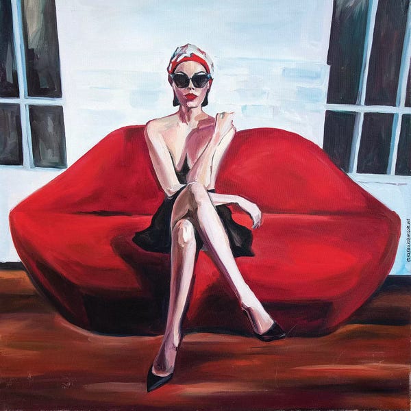 Sasha Robinson: Red Sofa by Sasha Robinson