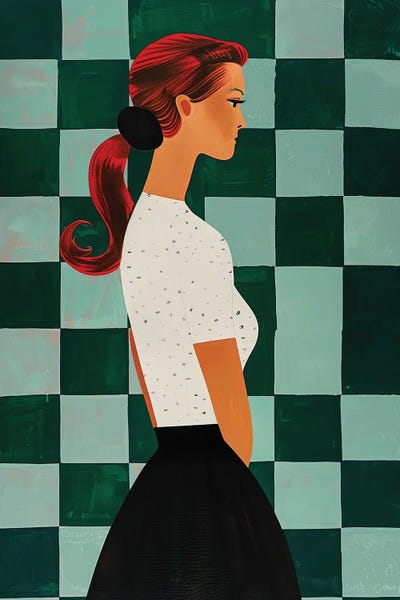 Trendsetter: Woman With A White Top And Black Skirt by Sasha Robinson