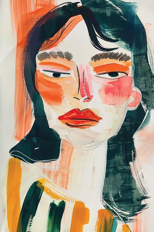 Watercolor Woman Portrait by Sasha Robinson wall art