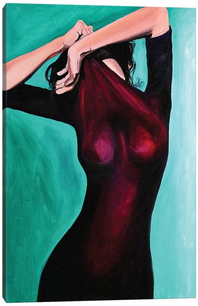Small Black Dress Canvas Art Print - Sasha Robinson