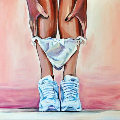 Sneakers by Sasha Robinson framed canvas print
