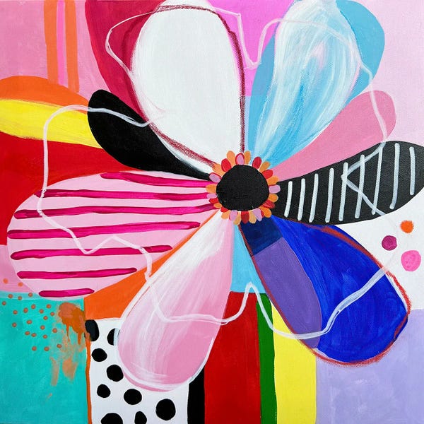 Sasha Robinson: Abstract Pink Flower by Sasha Robinson