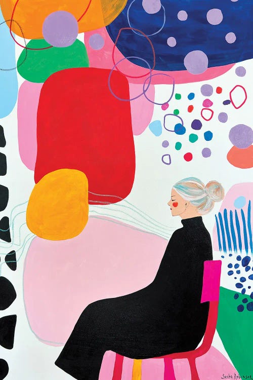 Woman Abstract Painting by Sasha Robinson wall art