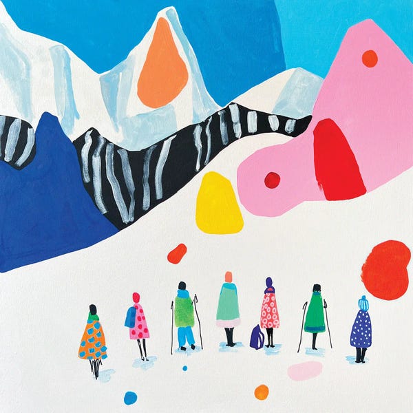 Sasha Robinson: Mountain Illustration by Sasha Robinson