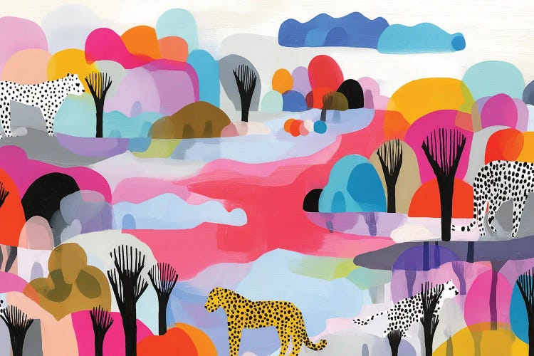 Surreal Lion March by Sasha Robinson wall art