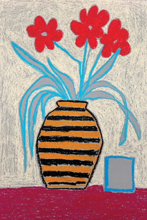 Vase With Red Flowers