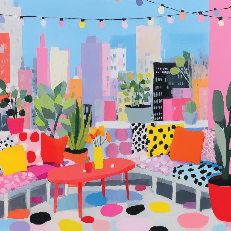 Vibrant Rooftop Garden by Sasha Robinson wall art