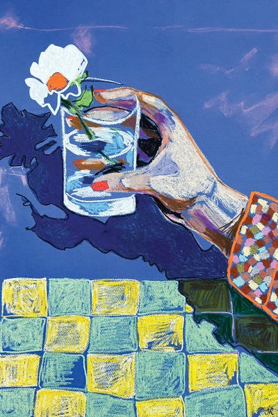 Sasha Robinson: Hand With White Flower by Sasha Robinson