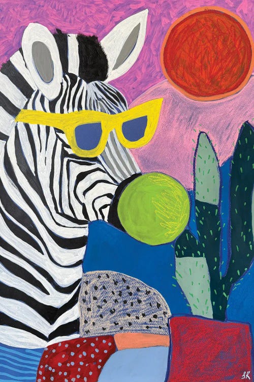 Sasha Robinson: Whimsical Zebra by Sasha Robinson