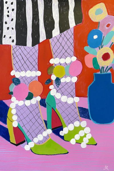 Fine Art Print: Fauvist Green High Heels by Sasha Robinson