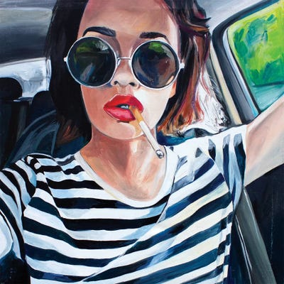 White Black Red by Sasha Robinson canvas print