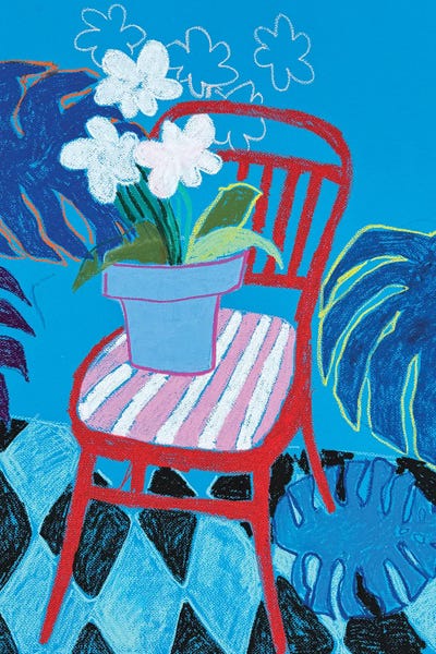 Sasha Robinson: Red Chair Still Life by Sasha Robinson