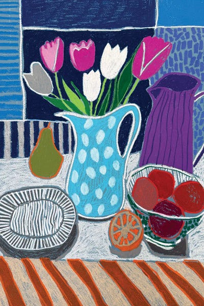 Tulips In Blue Harmony