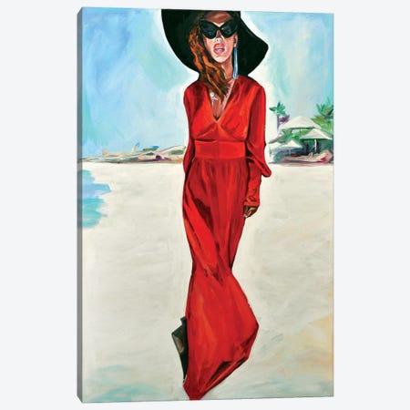 Woman In Red Canvas Print #SRB74} by Sasha Robinson Canvas Art Print